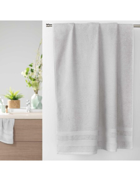 drap de bain 90 x 150 cm eponge unie excellence galet