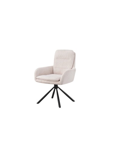 fauteuil clemen beige pieds noir hyper 23