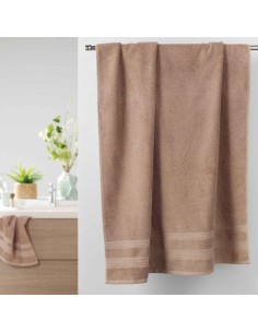 drap de bain 90 x 150 cm eponge unie excellence taupe