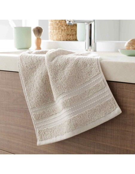 serviette invite 30 x 50 cm eponge unie excellence lin