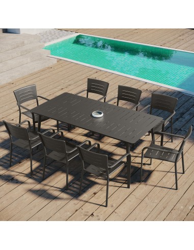 tablre133-table rect. alu 200x100  inari carbone