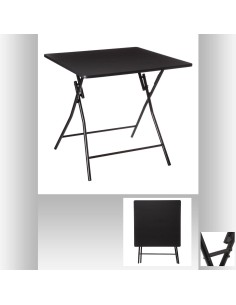 164657a- table pli 4p 80x80cm noir