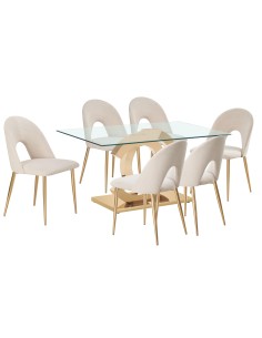 tableéclaudiaé160écmédoré 160*90*75cm