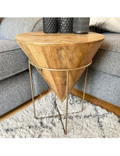 prit19 - table basse corna bois  - 40x40x50cm