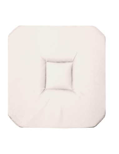 1604700 - galette 4 rabats 36 x 36 x 3.5 cm coton uni panama blanc