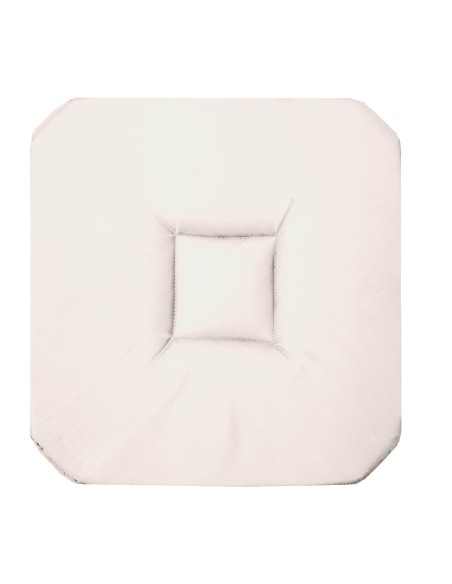 1604700 - galette 4 rabats 36 x 36 x 3.5 cm coton uni panama blanc