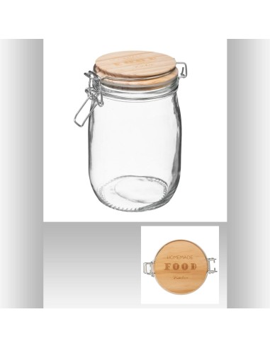 169212 - bocal ver+bois 1l wording D. 14,3 x H. 17 cm