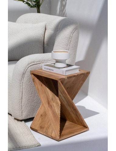 prit81 - table basse design manguier - 35x35x50cm