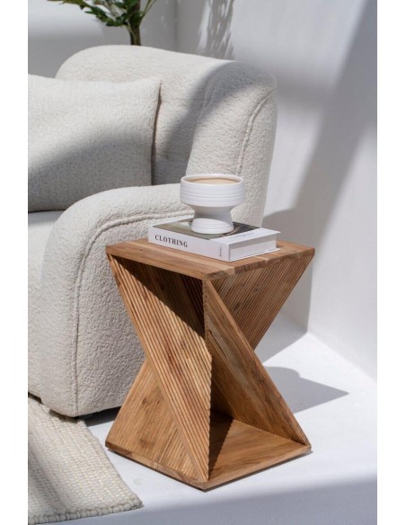 prit81 - table basse design manguier - 35x35x50cm