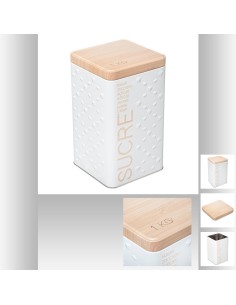 169285 - boite sucre scandi ed br6 L. 10,5 x P. 10,5 x H. 18,5 cm