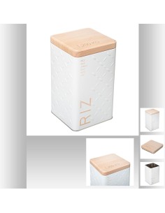 169296 - boite riz scandi ed br6 L. 10,5 x P. 10,5 x H. 18,5 cm