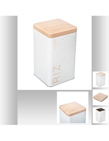 169296 - boite riz scandi ed br6 L. 10,5 x P. 10,5 x H. 18,5 cm