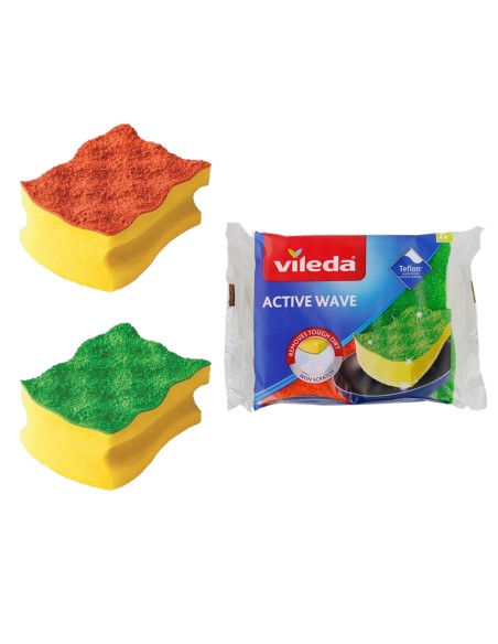 eponge ergonomique active wave x2 vileda fr