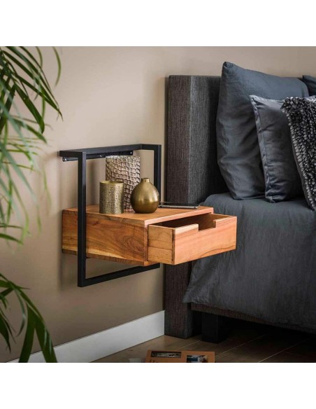 prit27 - table de chevet suspendu blow/dimi - 44x35x45cm