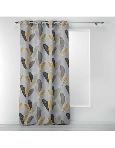 1408834-rideau a oeillets 140 x 260 cm polyester imprime tounsy