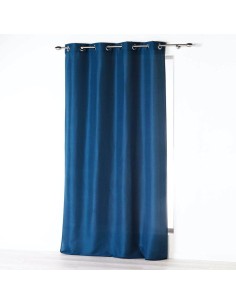 rideau a oeillets 140 x 260 cm microfibre unie absolu indigo