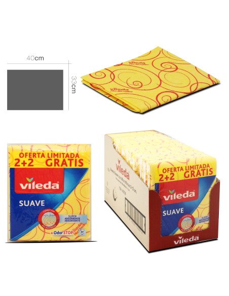 lingette vileda douce  2 + 2 gratuites