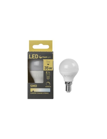 ampole099-ampoule led boule e14 5w avec variateur