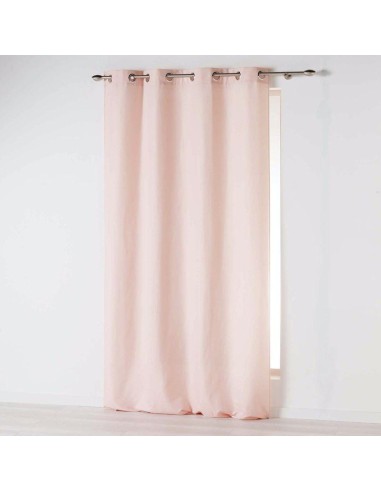 rideau a oeillets 140 x 260 cm microfibre unie absolu rose pale