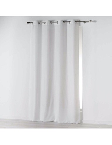1607232-rideau a oeillets 140 x 260 cm microfibre unie absolu blanc