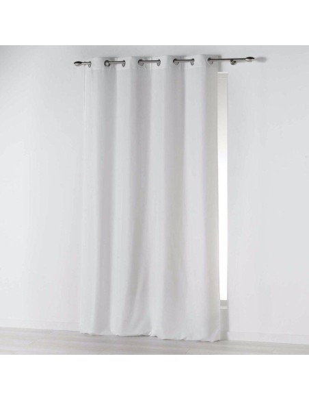 1607232-rideau a oeillets 140 x 260 cm microfibre unie absolu blanc