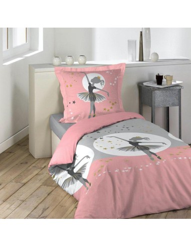 1643571-parure 2 p. 140 x 200 cm imprime 42 fils allover danseuse etoile