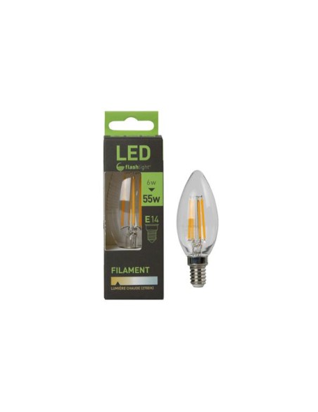 ampole124 - ampoule led 4 filaments bougie e14 6w