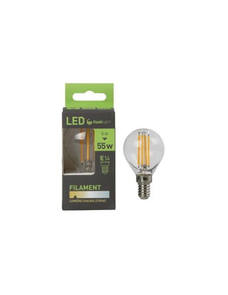ampole127 - ampoule led 4 filaments boule e14 6w