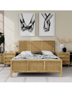 prit22 - lit  cane 180*200 cm - 180x200x55cm