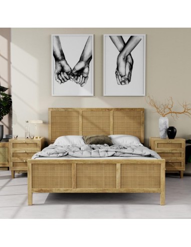 prit22 - lit  cane 180*200 cm - 180x200x55cm