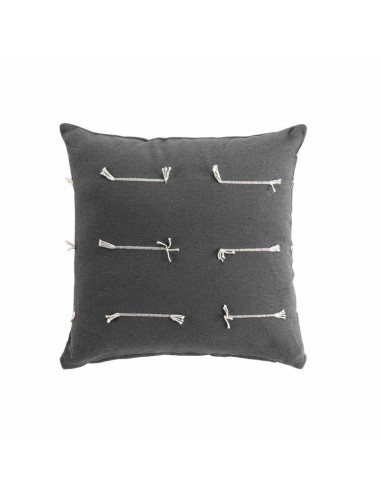1643269-housse de coussin +encart 40 x 40 cm polycoton tisse fileo anthracite