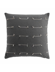1643272 - housse de coussin +encart 60 x 60 cm polycoton tisse fileo anthracite
