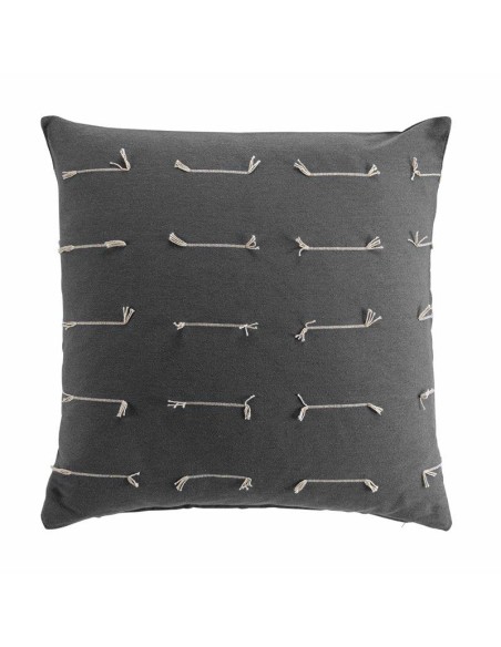 1643272 - housse de coussin +encart 60 x 60 cm polycoton tisse fileo anthracite