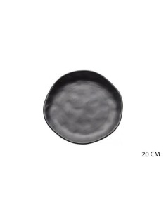 ass.dessert 20cm gres noir mat organic