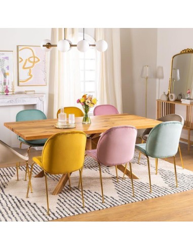 prit09 - table bois julia massif rectangle - 190x100x75cm