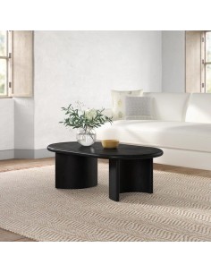 prit15 - table basse bois noir - 127x67x42cm