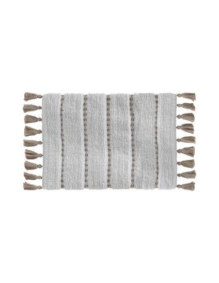 174631a - tapis coton pompon 50x75 taup