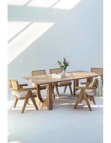 prit89 - table rect arura bois massif - 200x100x76cm