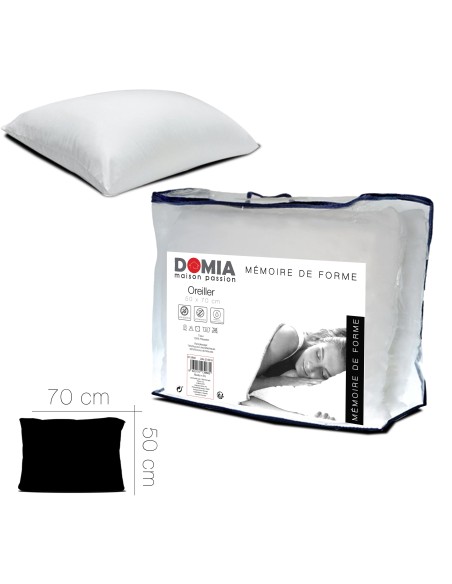 d13968 - oreiller 70 % viscoelastique 50 x 70 cm