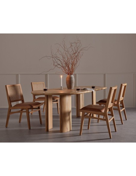 prit05 - table repas lia bois massif - 245x105x75cm