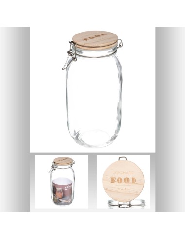 179621 - bocal ver+bois 2l wording D. 15 x H. 25 cm