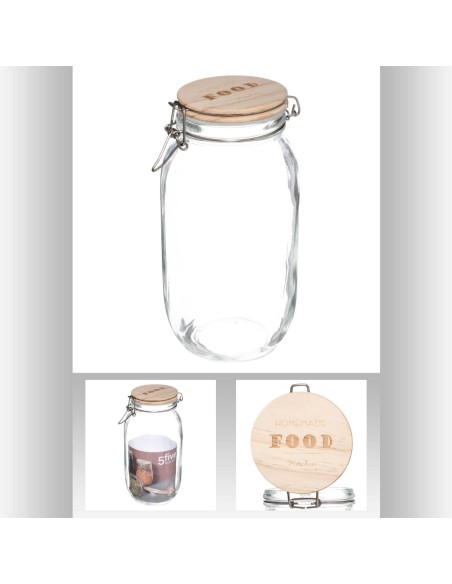 179621 - bocal ver+bois 2l wording D. 15 x H. 25 cm