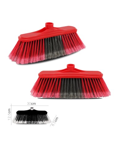 77103-balai rouge (ss manche) 30 x 8.5 x h 12.5 cm