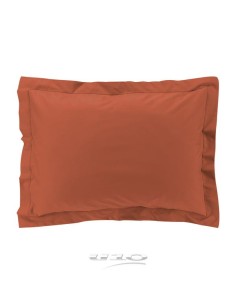 1643395 - taie d'oreiller vp 50x70 cm percale uni 78 fils percaline terracotta +