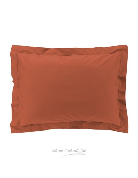 1643395 - taie d'oreiller vp 50x70 cm percale uni 78 fils percaline terracotta +