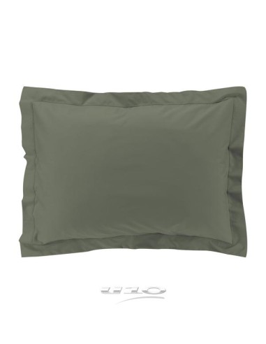 taie d'oreiller vp 50 x 70 cm percale uni 78 fils percaline kaki +p. bourdon