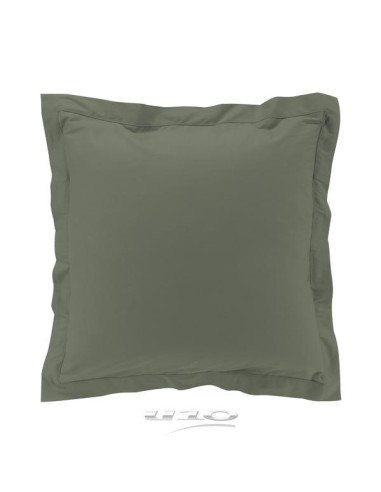 taie d'oreiller vp 63 x 63 cm percale uni 78 fils percaline kaki +p. bourdon