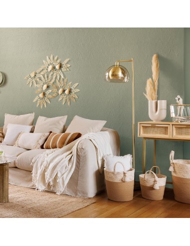 193839 - vase crmq u rivi beige h25