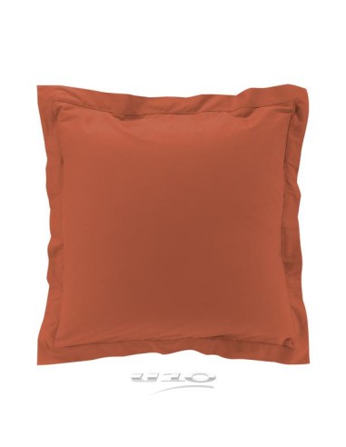 1643392 - taie d'oreiller vp 63x63 cm percale uni 78 fils percaline terracotta +