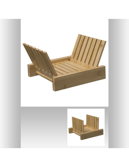 egouttoir 2 positions bambou L. 25 x P. 23,8 x H. 14 cm